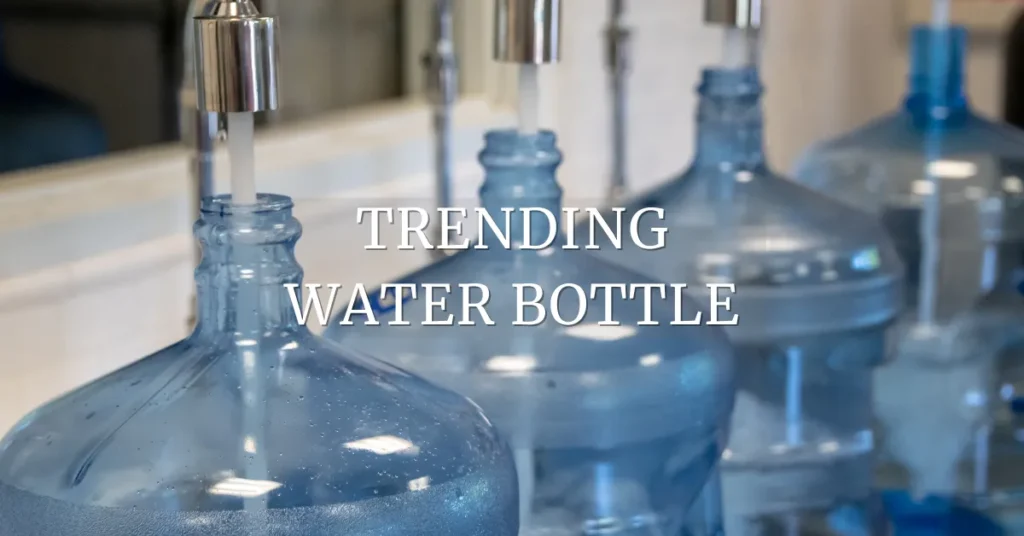 row of reusable water bottles in pastel colors for trending hydration gift ideas