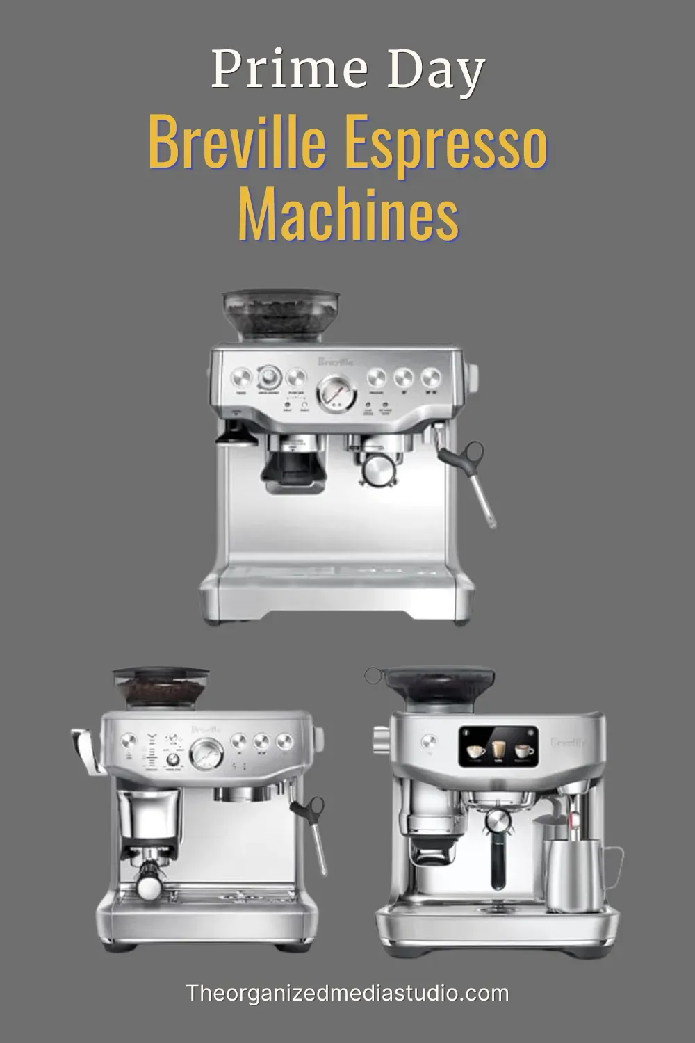 breville espresso prime day features the breville barista express, barista express impress and oracle jet models