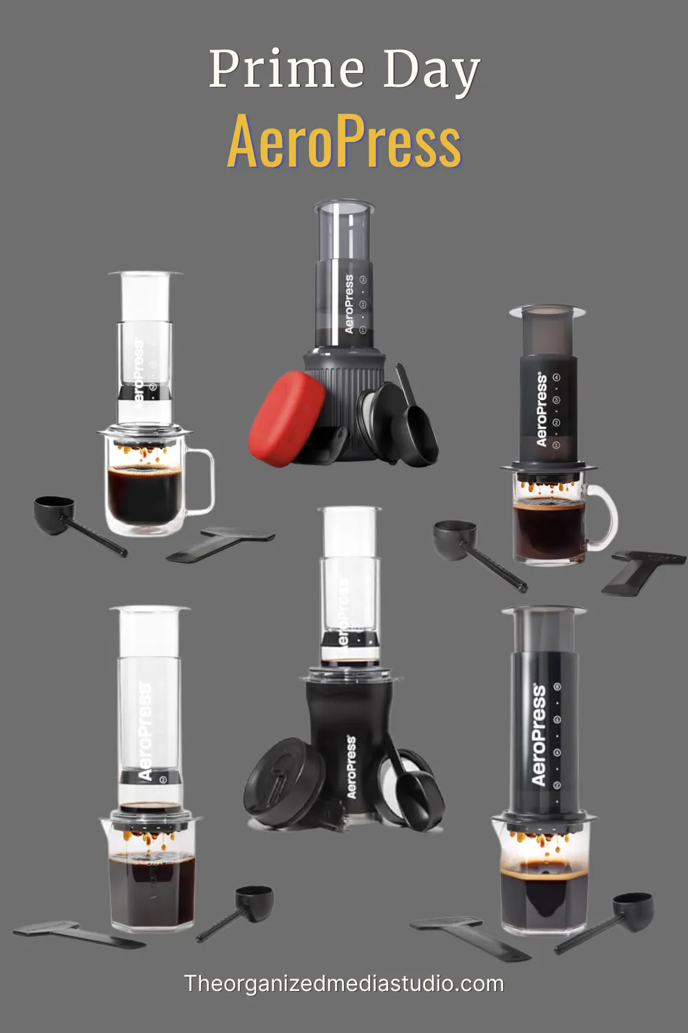 aeropress prime day collection of travel coffee makers including aeropress go plus